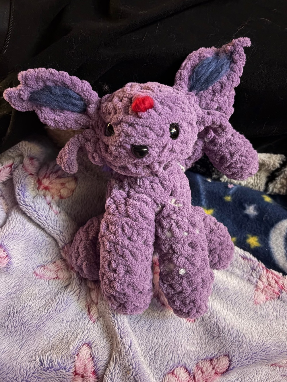 Homemade crochet Espeon plushie